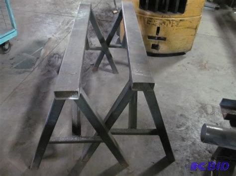 Pair of Very Heavy Duty Saw Horses Features ... | Metal Fabrication & Welding Shop Liquidation ...