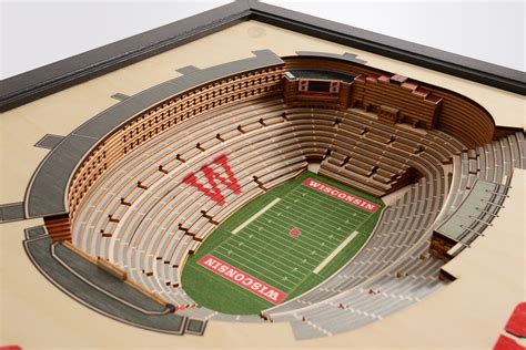 Wisconsin Badgers Camp Randall Stadium 3D Wood Stadium Replica — 3D ...