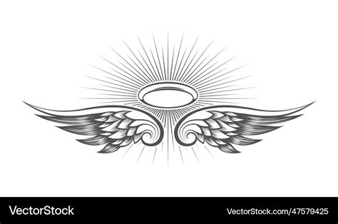 Discover 82+ angel wings tattoo with halo super hot - 3tdesign.edu.vn