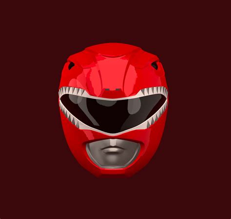 Mighty Morphin Power Rangers Red Ranger Helmet 3D File - Etsy