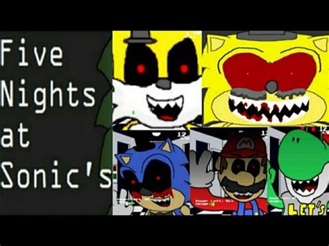 Five Nights At Sonic's 1 all Jumpscares - YouTube