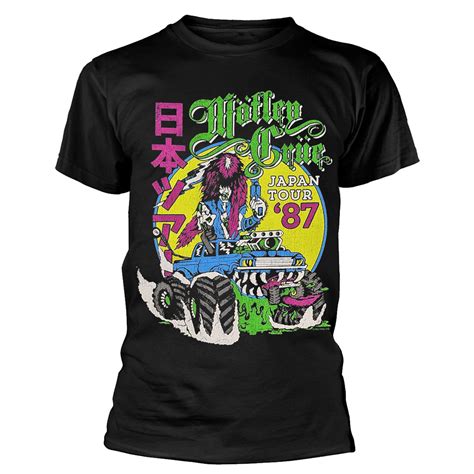 Motley Crue 'Girls Girls Girls Japanese Tour '87' (Black) T-Shirt ...