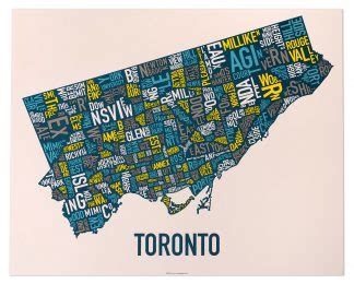 Toronto Neighborhood Map Posters & Prints - Display your love of Toronto!