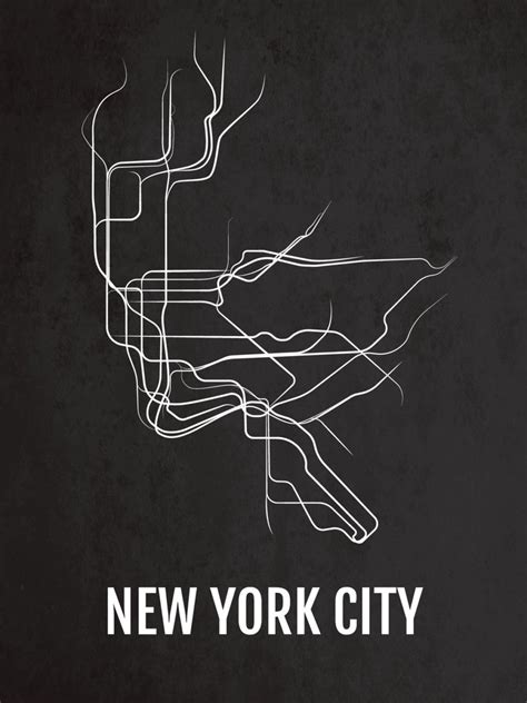 NYC Print New York City Subway Transit Map Poster - Etsy