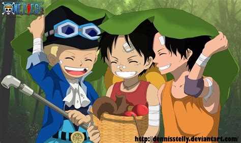 ASL - Ace Sabo Luffy (part 1) - Lineart Colored by DennisStelly ...