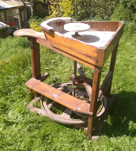 Vintage Wooden FJ WATTS POTTERS TREADLE WHEEL Kick wheel Pottery Wheel ...