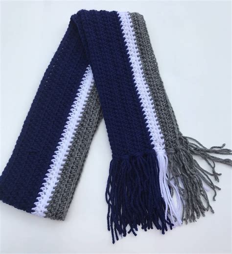 Handmade Crochet Dallas Cowboys Scarf