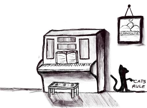 Piano and cat by cat-chan11 on DeviantArt