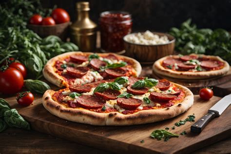 Richly Decorated Italian Pizza Free Stock Photo - Public Domain Pictures