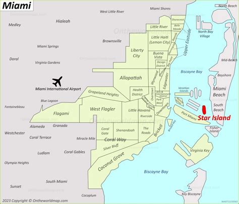 Star Island Map | Miami Beach, Florida, U.S. | Detailed Maps of Star Island