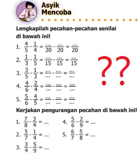 Kunci Jawaban Matematika Kelas 5 Halaman 7 Lengkapilah Pecahan Pecahan – NBKomputer