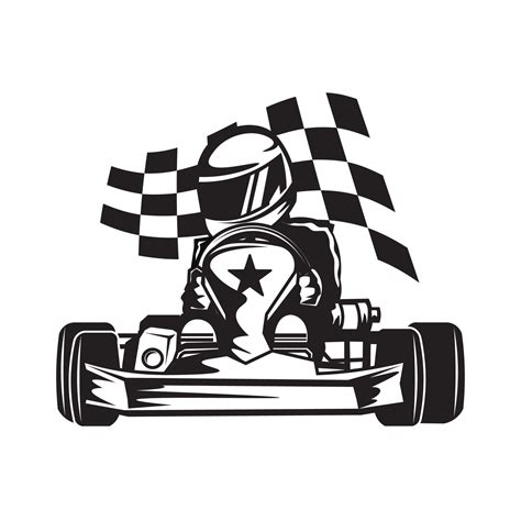 go kart racing sport ilustración vectorial, perfecto para el logotipo ...