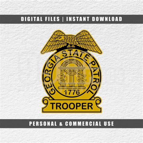 Georgia State Police Badge Svg - Etsy