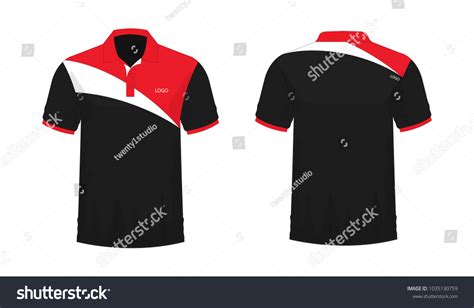 Tshirt Polo Red Black Template Design Stock Vector (Royalty Free) 1035130759 | Shutterstock