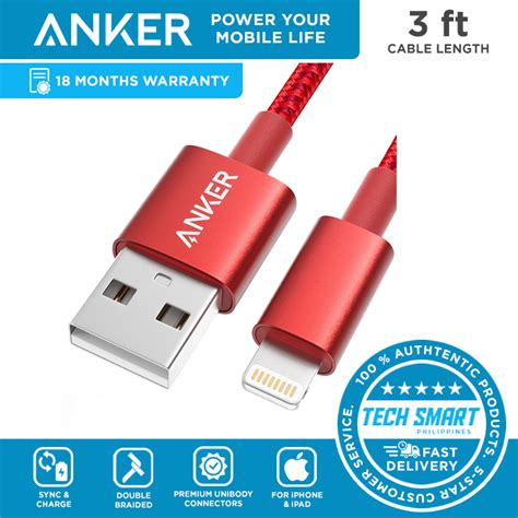 Anker 3ft Premium Nylon Lightning Cable, Apple MFi Certified for iPhone ...