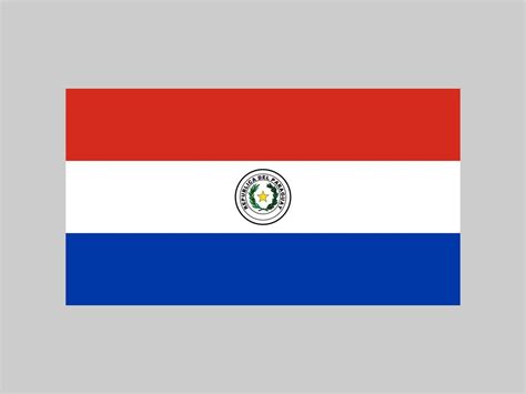 Paraguay flag, official colors and proportion. Vector illustration. 7875552 Vector Art at Vecteezy