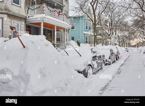 Boston, MA, US. 10th February, 2015. Aftermath of Snow storm Marcus ...