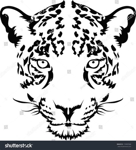 Leopard Face Tattoo ,Vector - 174987686 : Shutterstock