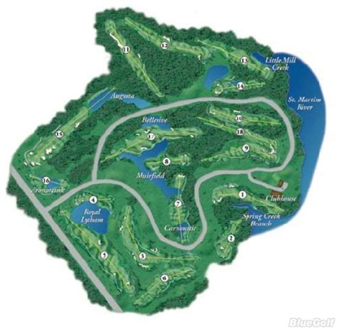 River Run Golf Club - Layout Map | Course Database