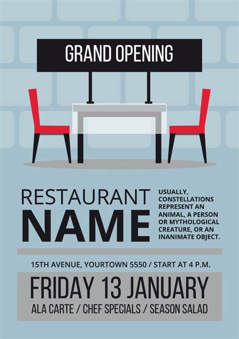 Free 15th Avenue Restaurant Opening Invitation template