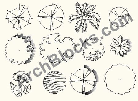 AutoCAD Tree Blocks in Plan View