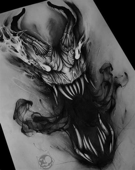 Scary Demon Tattoo Design