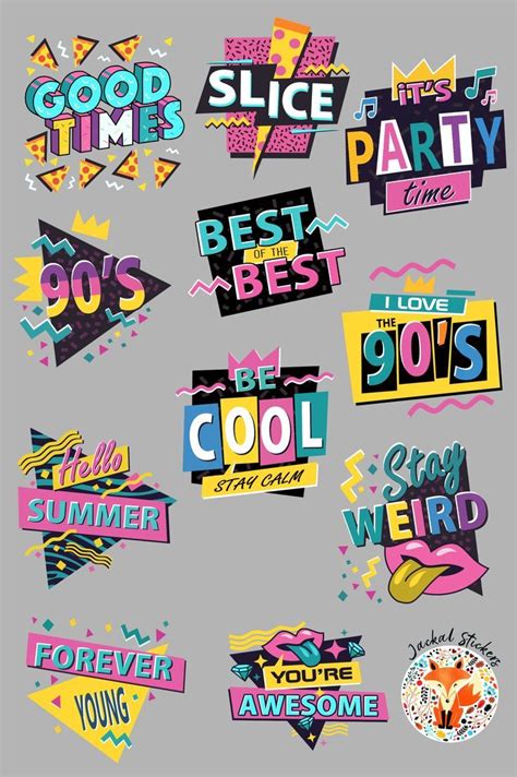 The 90's are BACK! Stickers | 90s graphic design, Sticker design, 90's sticker in 2022 | 90s ...