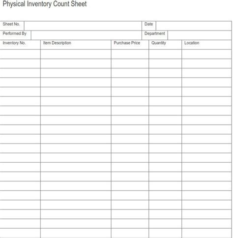 Free+Printable+Inventory+Sheets | Inventory printable, Inventory ...