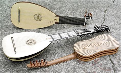 From top to bottom: Baroque Lute, Archlute, Vihuela | Lute, Musical instruments, Guitar design