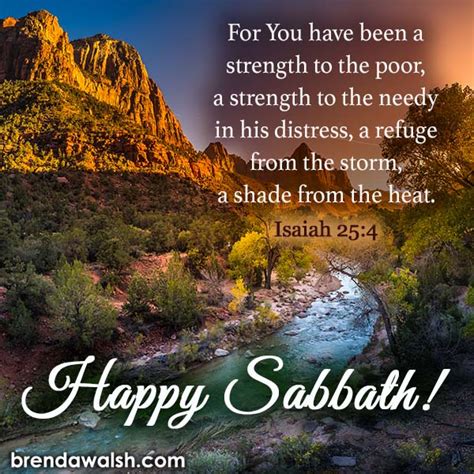 Happy Sabbath - Brenda Walsh Scripture Images