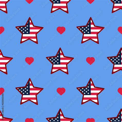 Seamless pattern of stars filled with US flags Stock Vector | Adobe Stock