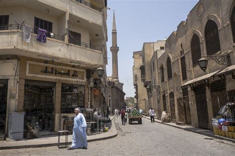 Man Walks in a Street of Old Cairo, Egypt Editorial Photography - Image ...