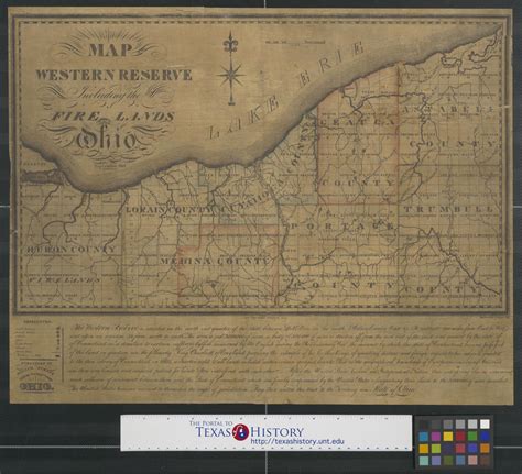 A map of the Western Reserve including the Fire Lands in Ohio, September 1826. - The Portal to ...