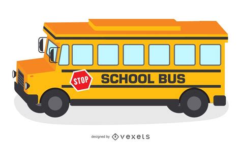 Yellow School Bus Illustration - Vector Download