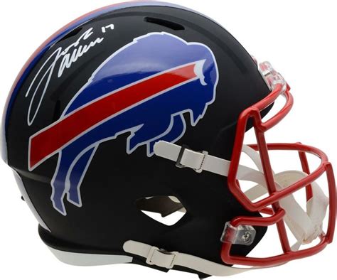 Josh Allen Buffalo Bills Signed Black Matte Alternate Speed Replica Helmet #FootballHelmet # ...