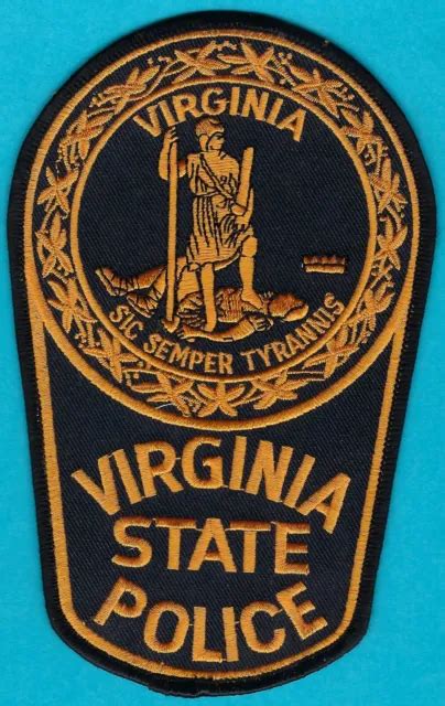 VIRGINIA STATE POLICE Shoulder Patch on a Blue Department History Card $60.92 - PicClick CA