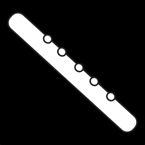 Vector, Image of flute icon, Black and white color, on black background 20436426 Vector Art at ...