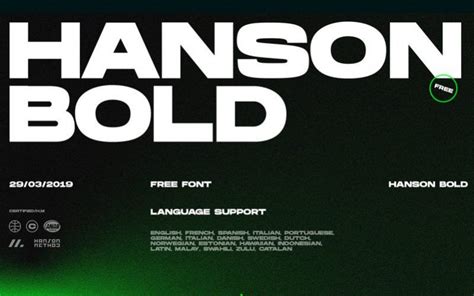 Hanson Bold Font - Free Fonts