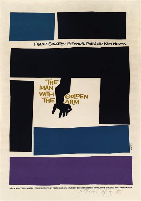 The Man with the Golden Arm (1955) poster, US, signed by Saul Bass ...