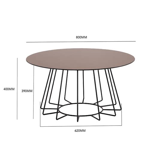 Misa Round Coffee Table, Glass - Mirror | Novena Furniture Singapore