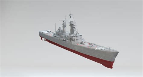 3d Uss Arkansas Ship Model