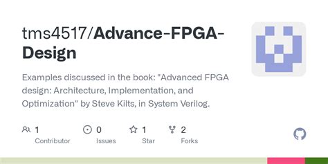 GitHub - tms4517/Advance-FPGA-Design: Examples discussed in the book ...