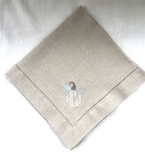 Personalized Embroidered Cloth Napkins Monogrammed. Fall - Etsy