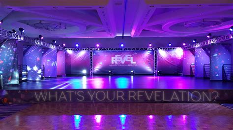 Multi-colored lighting at REVEL Dance Competition. We produced the event and added beautiful ...