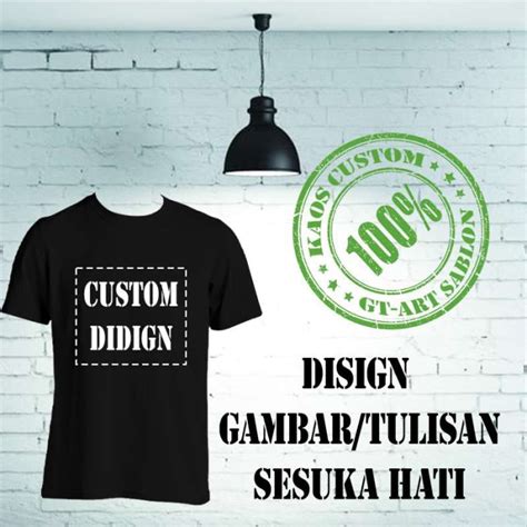 Jual Baju Kaos Sablon Custom Satuan Foto Gambar Nama Tulisan Teknik DTF ...