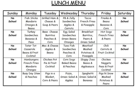 daycare menus breakfast lunch and snack ideas pdf - Arianna Byrne