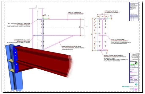 Beam to Wide Flange Column Haunched Connection Detail Steel Trusses, Roof Trusses, Steel Columns ...