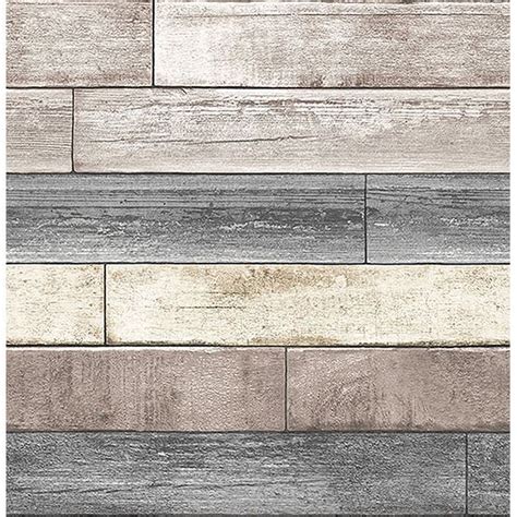 NU1690 - Reclaimed Wood Plank Natural Peel and Stick Wallpaper - by NuWallpaper