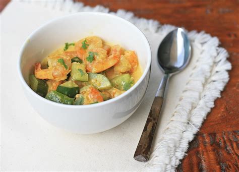 Curried Shrimp with Cucumbers - Girl Cooks World