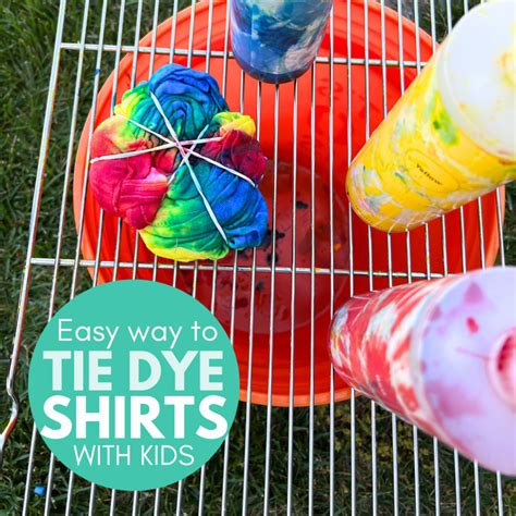 Tie Dye Shirts with kids - Toddler Approved